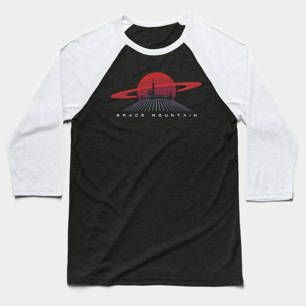 Space Mountain Baseball T-Shirt by jaredBdesign